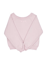U-Neck Crochet Sweatshirt (Baby Pink)