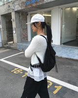 Frill layered sleeveless