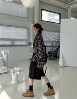 Chilled Cotton Overfit Check Shirt