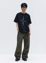 26SS★ CROSS GUN GRAPHIC HALF T