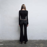 Jam Stone Bootcut Pants [Black]