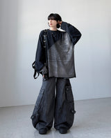 Quiet Black Curved Denim
