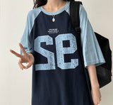 Leo ルーズフィットナグラン半袖Tシャツ