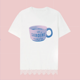 ラ・サーディンレースTシャツ ホワイト