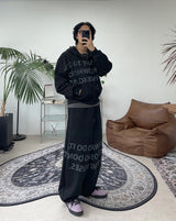 Freno Lettering Hooded Zip-Up