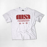 NUSL レッドロゴオーバーフィットTシャツ - 4COLOR