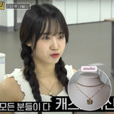 Lovely Ribbon Layered Necklace - Gold