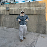 Boer fur lining denim mustang