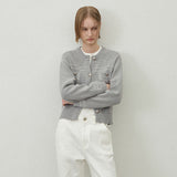 (CD-2187)POINT STITCH KNIT CARDIGAN