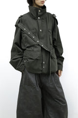 RELABEL (Dream Tailor) Adjustable Length Multi-Style Washed Distressed M65 Jacket