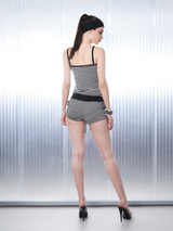 Freak Stripe Sleeveless Top [White]