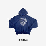 T-Shirt Heart Lettering Hooded T-Shirt