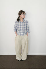 pocket pintuck wide pants