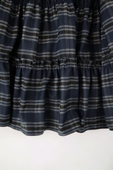 Witty frill skirt_check blue