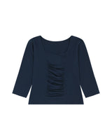 Sqare neked baby tee - Navy