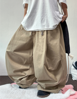950 コリアン / キーリング / パラシュート 🤍 バルーンオーバーパラシュートパンツ 🐝💚🖤🤍 - 4カラーズ