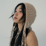 JELLYFISH STRAP BEANIE (BEIGE)