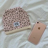 classic pouch_corduroy leopard pink