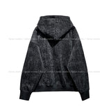 Dets two way velvet hoodie zip-up