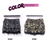 camo kangkang mini skirt (2color)