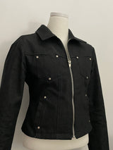 Black Denim Stud Jacket