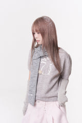 ミニリボンマフラー (gray)