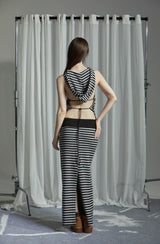STRIPE LONG SKIRT