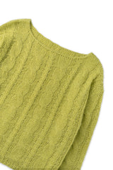 Cinnamon cable knit_olive