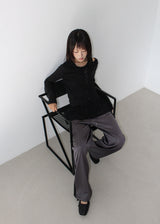 PEARL MESH SHIRRING TOP