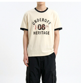 エッセンシャルスタンダード半袖リンガーTシャツ ビンテージクリーム