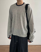 Lav Crop Contrast Knit