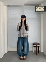 Lapus Cotton Frill Long Sleeve Tee