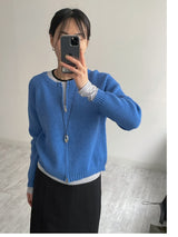 Hachi Raglan Knit Zip-Up Cardigan