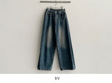 [Basic, Long/S~XL] Gus Washing Pintuck Wide Denim Pants