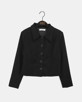 [MADE] Saeh Basic Peach Napping Slit Collar Short Jacket