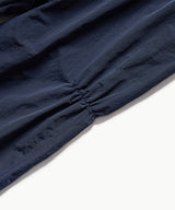 Shirring Nylon Straight Pants - Navy