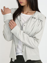 SNAP HOODIE SHIRT (SAND GREY)