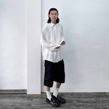 Micro-crinkle Baggy Shirt