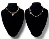 チェーンレイヤードネックレス/chain layered necklace