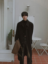 Pleddy French Chin Strap Wool Coat (2color)