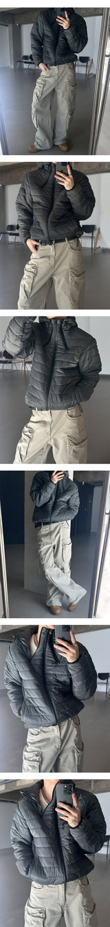 [Unisex] Triple zipper hood padding(4color)