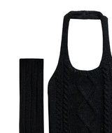 Zen halter-neck cable knitwear warmer set
