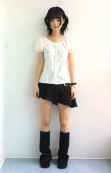 Hazel unbalanced checkered skirt