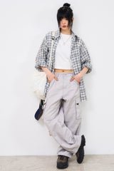 Phaidon over check shirt