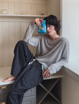 Noah Linen Boat Neck Long Sleeve Knit
