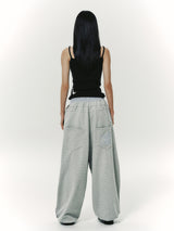 STITCH JOGGER PANTS LIGHT GREY