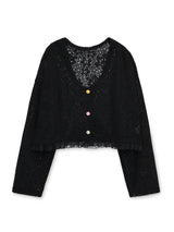 Moa Crop Cardigan (Black)