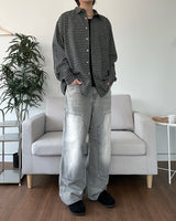 ミカウォッシングチェックシャツ