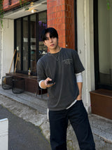 ラフ ピグメント パッチ ショートスリーブTシャツ