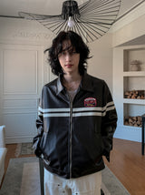 Babel Patch Leather Jacket